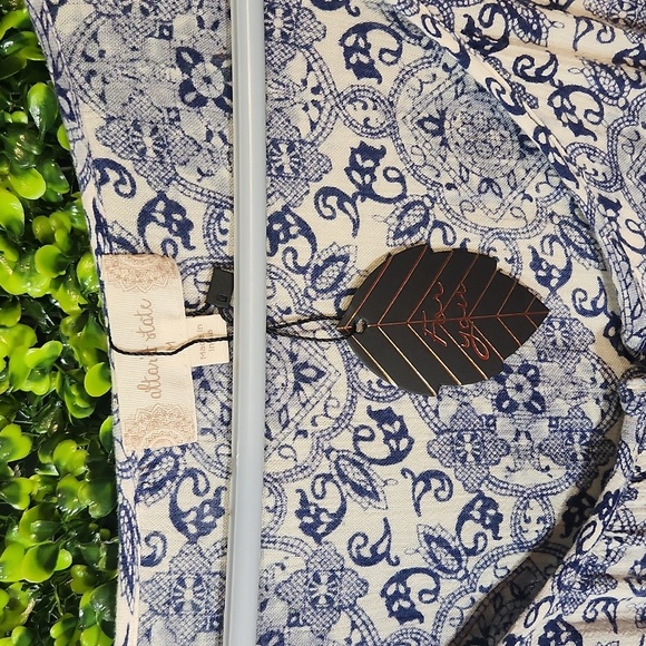 Altar'd State Blue and White Midi Dress Medium - Picture 5 of 11